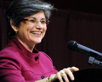 Cruzado, shown during last week’s Domenici Public Policy Conference at NMSU. (Photo by Heath Haussamen)