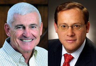 Former state GOP Chairman Allen Weh, left, and former state Democratic Party Chairman Brian Colón, right, may lead the way in fundraising in their respective races. (Courtesy photos)
