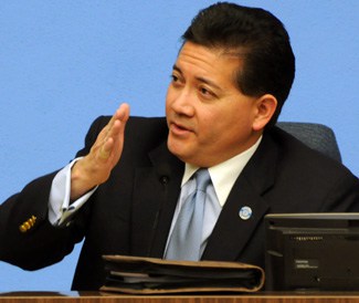 Las Cruces Mayor Ken Miyagishima (Photo by Heath Haussamen)