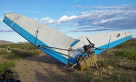 An ultralight aircraft that crashed in the New Mexico bootheel.