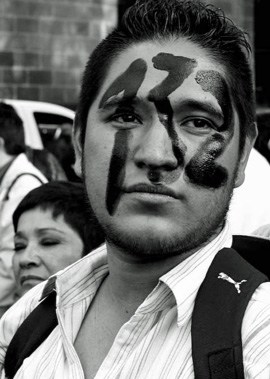 A member of the "Yo Soy 132" movement, shown during a demonstration in Mexico City on May 23.