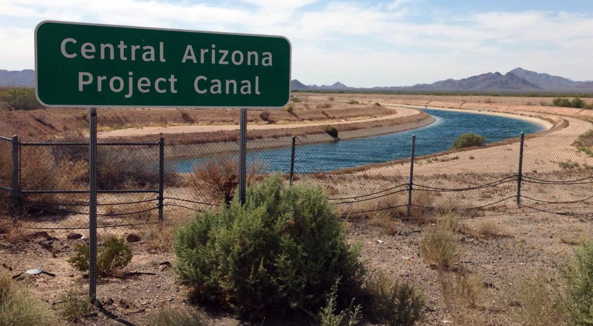 Engineers have turned the Colorado River into one of the world’s largest plumbing systems, which included building the Central Arizona Project canal, shown here.