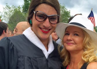 The author, Amy Storey, posing with a drag queen paying homage to U.S. Supreme Court Justice Ruth Bader Ginsberg