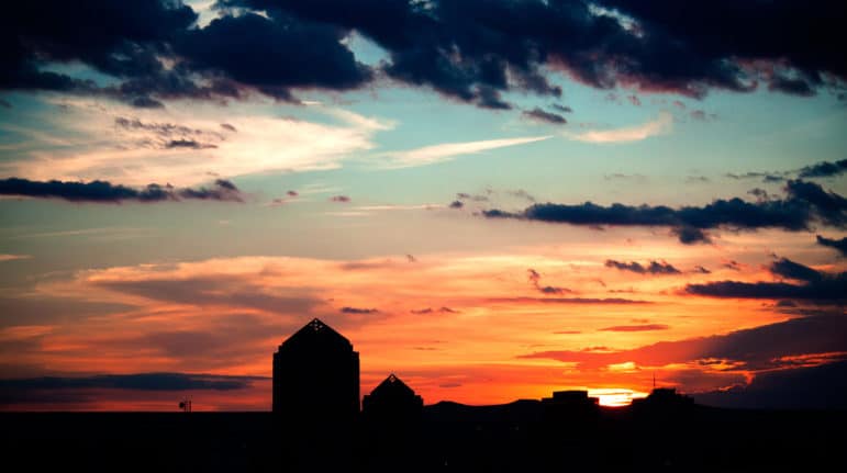 Albuquerque at sunset. (photo cc info)