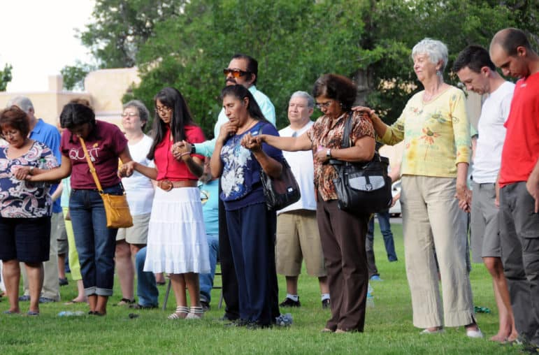 Following the explosions, Las Crucens gathered Sunday evening at an interfaith vigil.